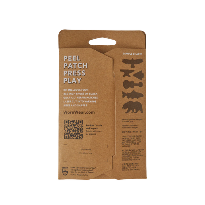 Patagonia Worn Wear Peel and Stick Patch Kit Black