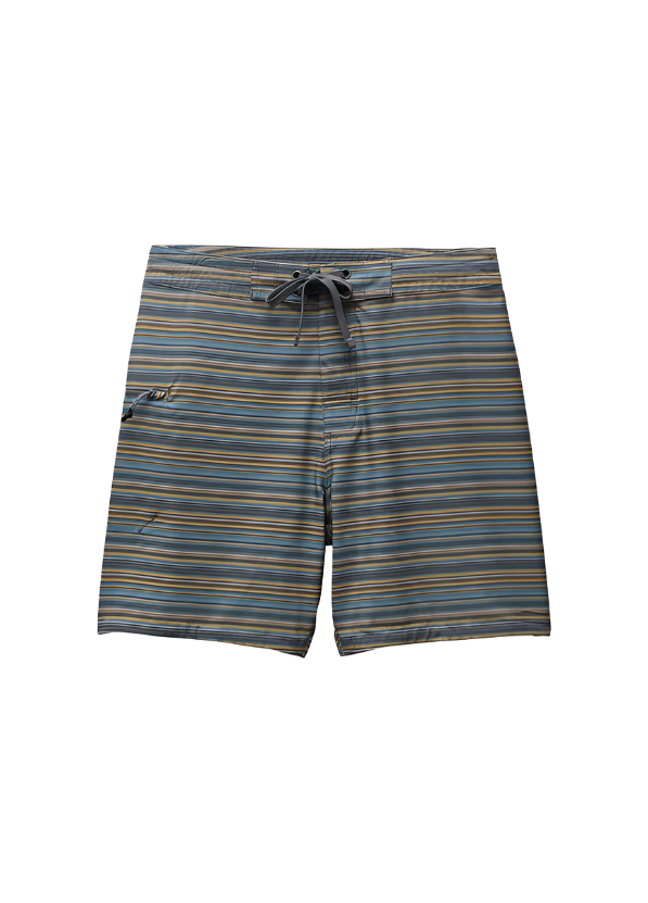 Prana Men's Fenton Boardshort 7 Inch Flint Clean Stripe