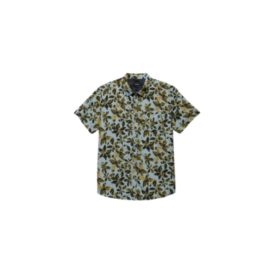 Prana Men's Lost Sol Printed Short Sleeve Shirt Saltwater Wildflower