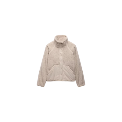 Prana Women's Encinitas Fleece Crew Almond