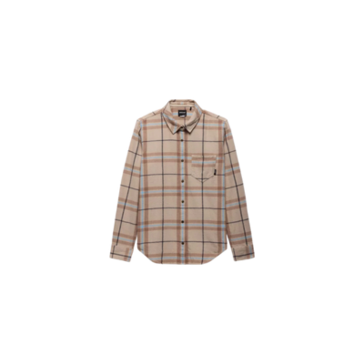 Prana Women's Golden Canyon Flannel Long Sleeve Shirt Almond