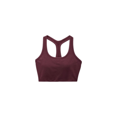 Prana Women's Heavana Racerback Bralette Deep Vino Heather
