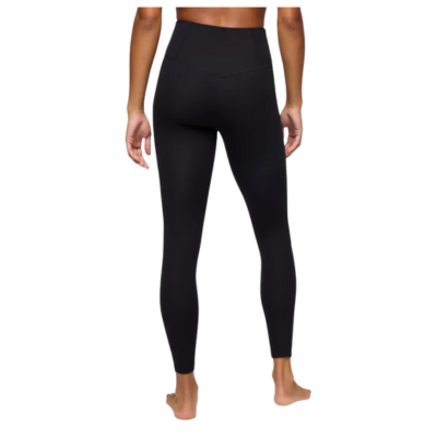 Prana Women's Luxara Rib 7/8 Legging Yoga Bottoms Black Back