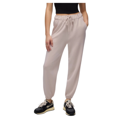Prana Women's Shea High Rise Jogger Yoga Bottoms Almond Front