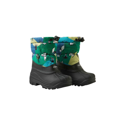 Reima Toddler Moomin Nefar Rubber Galosh Winter Boots Emerald Green