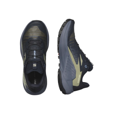 Salomon Women's Genesis Trail Running Shoe Black Grisaille Aloe Wash 2