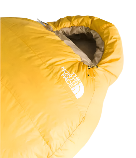 The North Face Trail Lite Down 35F  Ultralight Backpacking Sleeping Bag TNF Yellow/Khaki Stone Long 