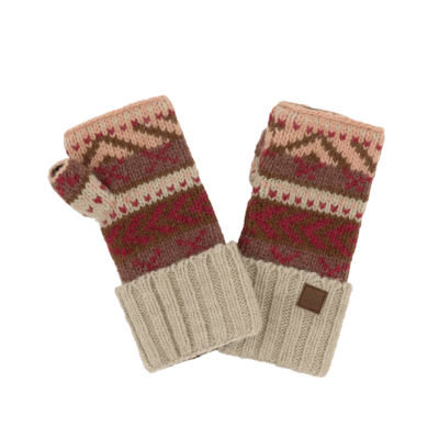 Sherpa Adventure Geaer Vastu Wrist Warmer Wool Texting Mitten Cream