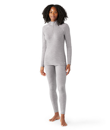 SmartwoolWomen's Classic All Season Base Layer Bottoms Light Grey Heather Winter Legging