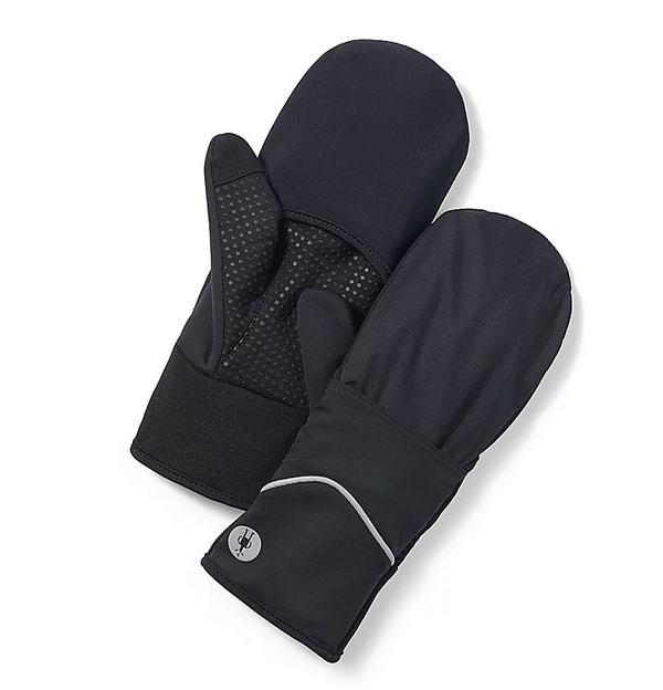 Smartwool Active Fleece Winter Hiking Snowshoeing XC Skiing Wind Mitts Black