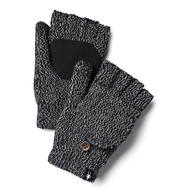 Smartwool Cozy Grip Flip  Fingerless Winter Mitt Black