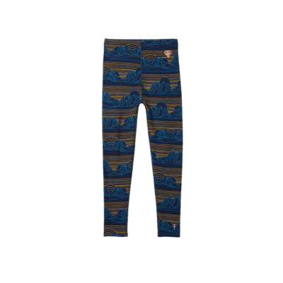 Smartwool Kid's Classic Thermal Merino Base Layer Bottom Deep Navy Geo Peaks