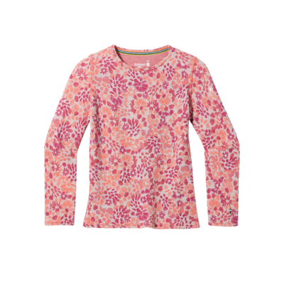 Smartwool Kid's Classic Thermal Merino Base Layer Crew Top Festive Fuchsia Heather
