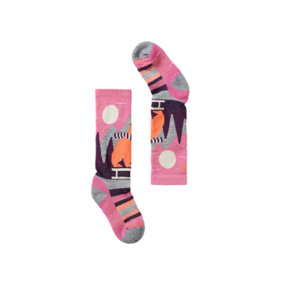 Smartwool Kid's Ski Light Cushion Sleigh Bear OTC Socks Garden Pink