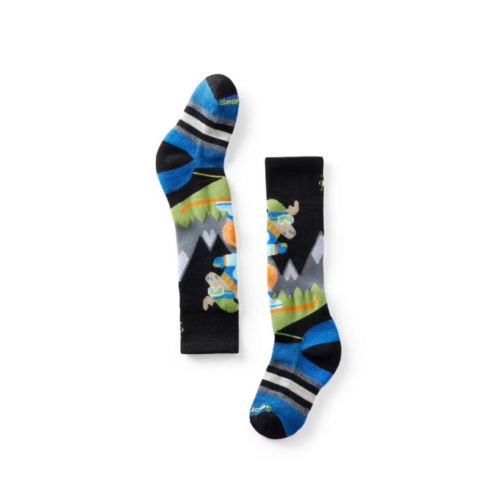 Smartwool Kid's Wintersport Full Cushion Mountain Moose Pattern OTC Socks Black