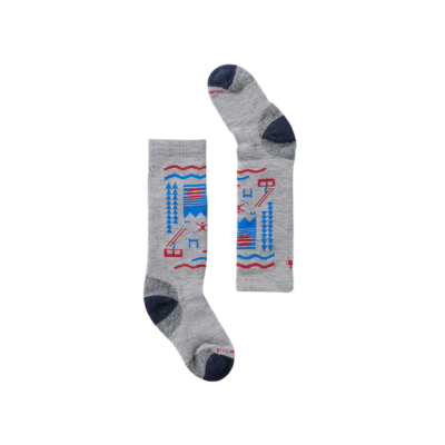 Smartwool Kid's Wintersport Full Cushion Ski Day OTC Socks Light Gray