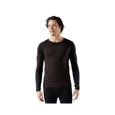 Smartwool Men's Intraknit Thermal Merino Colorblock Crew Mink / Black 2
