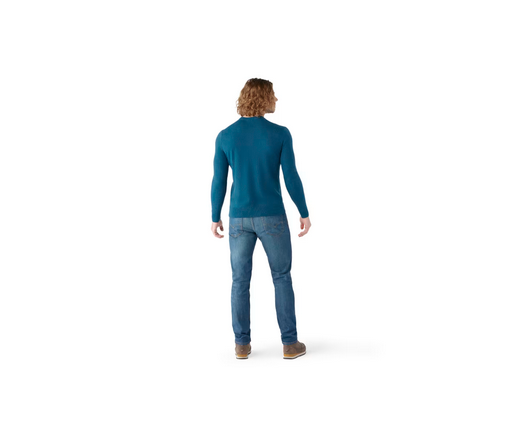 Smartwool Men's Sparwood Crew Sweater Twilight Blue Donegal Top