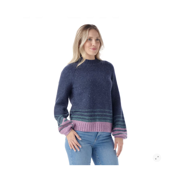 Smartwool Women's Cozy Lodge Ombre Sweater Deep Navy Heather