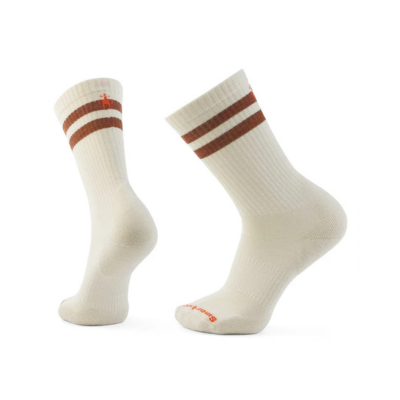 Smartwool Women's Everyday Athletic Striped Crew Socks Natural