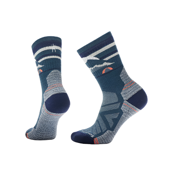 Smartwool Women's Hike Light Cushion Mountain Moon Crew Socks Twilight Blue