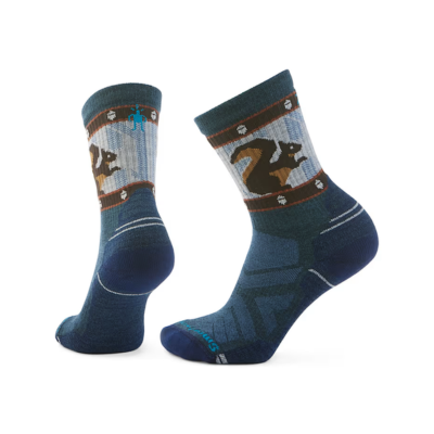 Smartwool Women's Hike Light Cushion Squirrely Print Socks Twilight Blue