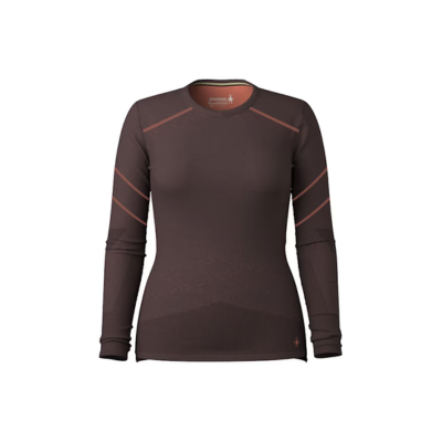 Smartwool Women's Intraknit Thermal Merino Base Layer Crew Mink / Terracotta