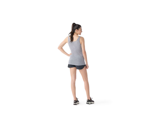 Smartwool Women's Merino Tank Light Grey Heather Wool Blend