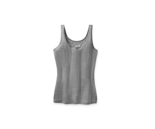 Smartwool Women's Merino Tank Light Grey Heather Wool Blend Layer Piece