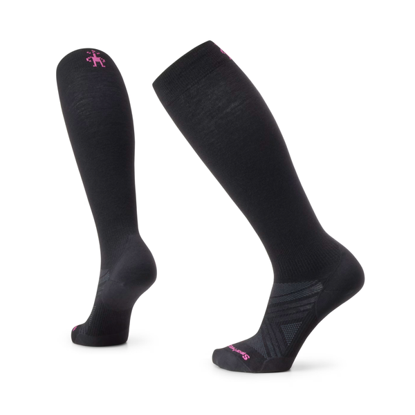 Smartwool Women's Ski Zero Cushion Extra Stretch OTC Socks Black