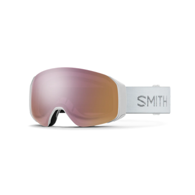 Smith Optics 4D Mag S Ski Goggles w/ ChromaPop White Chunky Knit/ChromaPop Everday Rose Gold Mirror