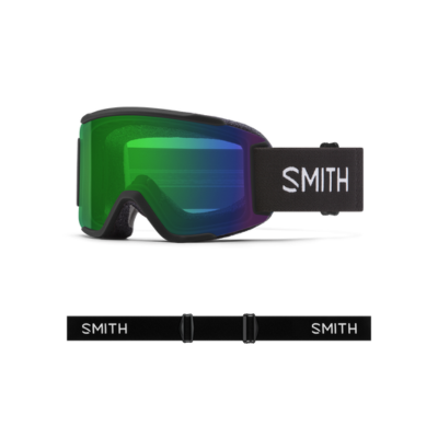 Smith Optics Squad S Ski Goggles Black ChromaPop Everyday Green Mirror Lens