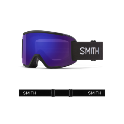 Smith Optics Squad S Ski Goggles Black ChromaPop Everyday Violet Mirror Lens