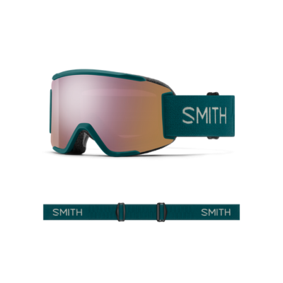 Smith Optics Squad S Ski Goggles Malachite ChromaPop™ Everyday Rose Gold Mirror Lens