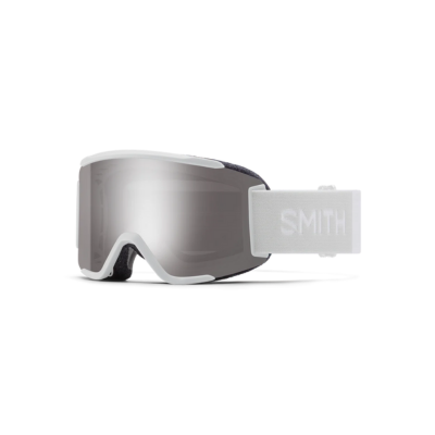 Smith Optics Squad S Ski Goggles White Vapor | ChromaPop Sun Platinum Mirror
