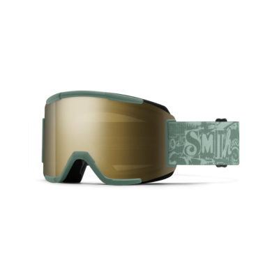 Smith Optics Squad Ski Goggles Cactus Zine | ChromaPop Sun Black Gold Mirror