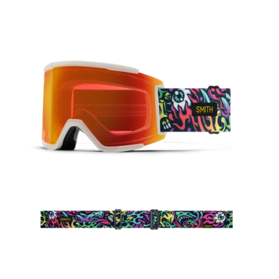 Smith Optics Squad XL Ski Goggles Artist Series Tall Boy ChromaPop™ Everyday Red Mirror Lens