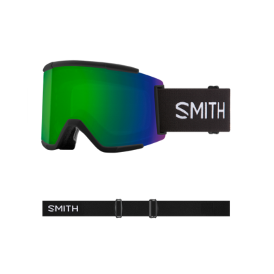Smith Optics Squad XL Ski Goggles Black ChromaPop Everyday Green Mirror Lens