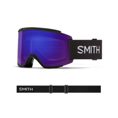 Smith Optics Squad XL Ski Goggles Black ChromaPop Everyday Violet Mirror Lens