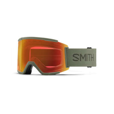 Smith Optics Squad XL Ski Goggles Fatigue Green / ChromaPop Everyday Red Mirror