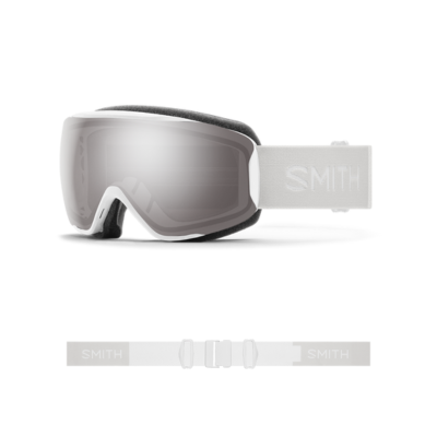 Smith Optics Women's Moment Ski Goggles w/ ChromaPop White Vapor/Chromapop Sun Platinum Mirror