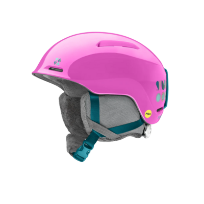 Smith Optics Youth Kid's Glide Jr MIPS Ski Helmet Vivid Pink Hearts