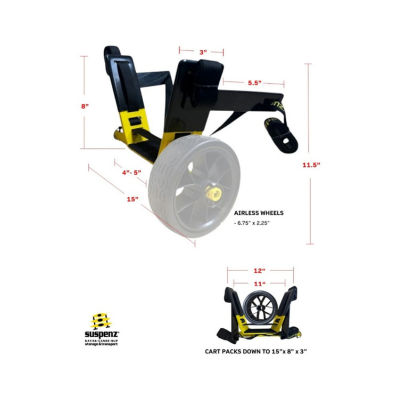 Suspenz EZ-Stow Canoe & Kayak Stern Cart 3
