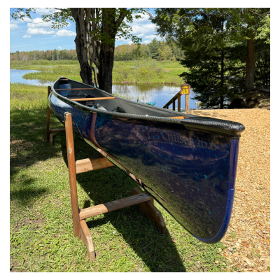 Swift Cruiser 16.8 Pack Carbon Fusion Solo Canoe Blue Forged Carbon Epoxy Color Match Skid Plates
