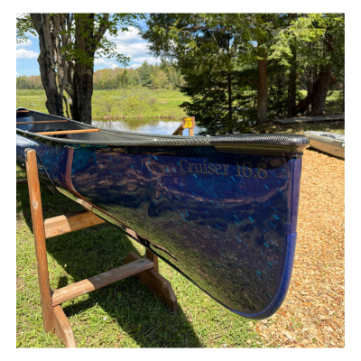 Swift Cruiser 16.8 Pack Carbon Fusion Solo Canoe Blue Forged Carbon Epoxy Color Match Skid Plates 4