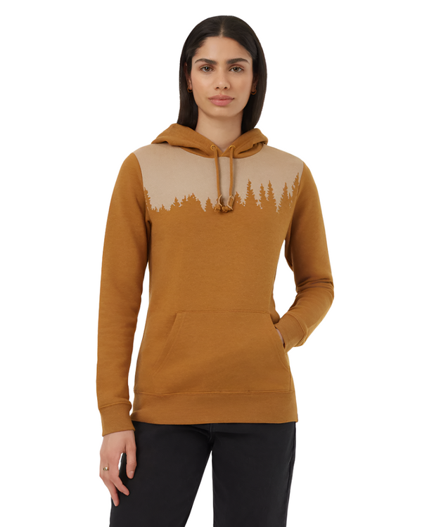 Ten Tree Women's Juniper Hoodie Golden Brown Heather/White