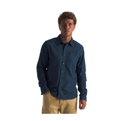 The North FAce Men's Arroyo Lightweight Flannel Shirt Summit Navy Grid Plaid