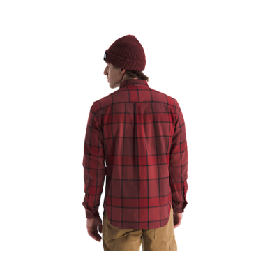 The North Face Men's Arroyo Flannel Plaid Shirt Sumac Macro Small Plaid 2