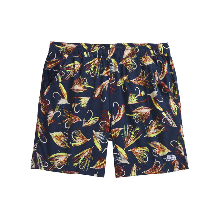 The North Face Men's Class V Pathfinder Pull On Short Summit Navy Hand Tied Fly Print