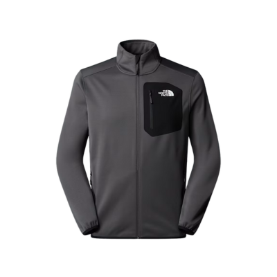 The North Face Men's Crest Full Zip Fleece Jacket Anthracite Grey TNF Black